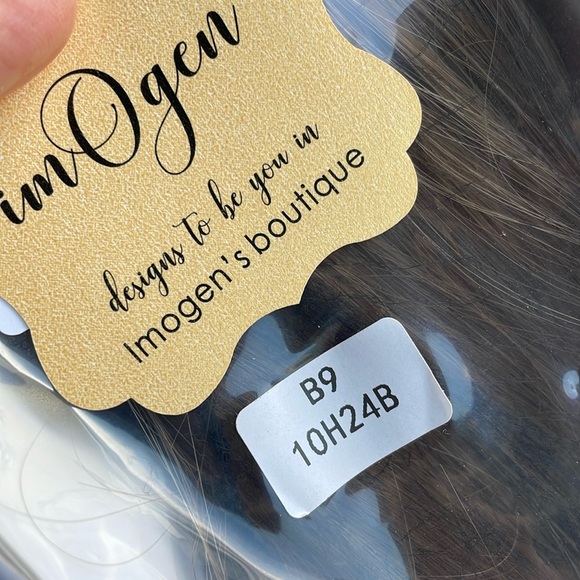 NWT topper caramel toffee copper chestnut blended hair bangs center part blended - Picture 6 of 16